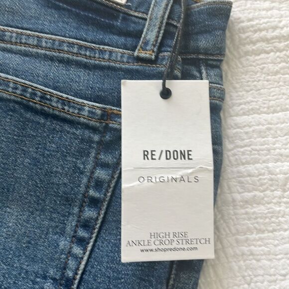 Re/done Originals High Rise Ankle Crop Stretch Jeans NEW - Picture 3 of 7